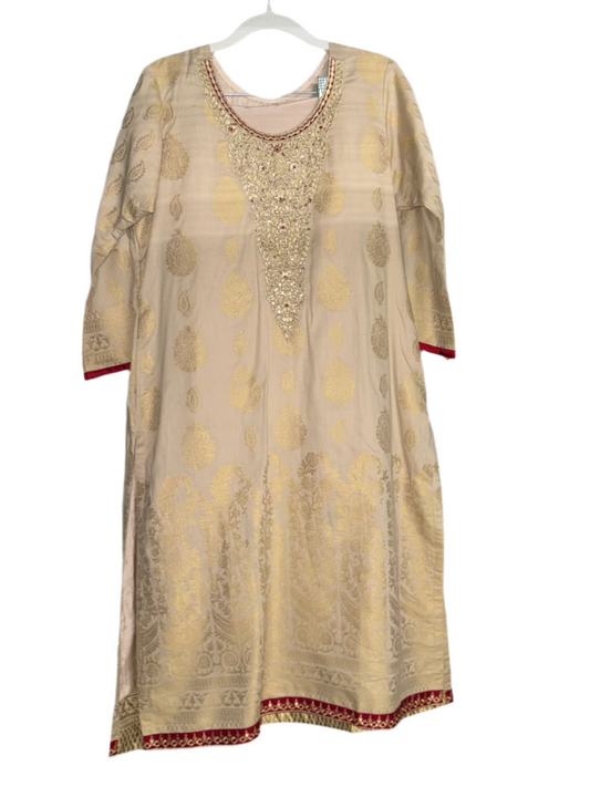 Rent Formal Golden Shalwar Kameez