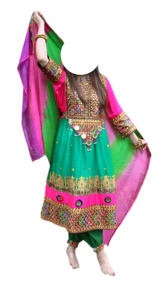 Rent Pathan Dress Multicolor