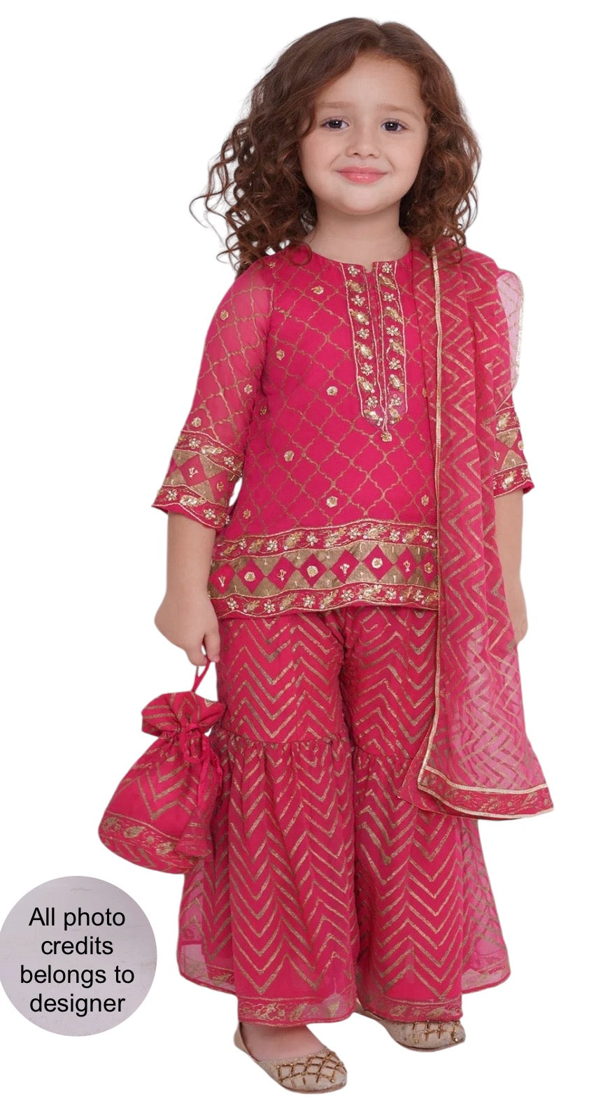 Rent Kayseria 3 Piece Pk Chiffon Suit