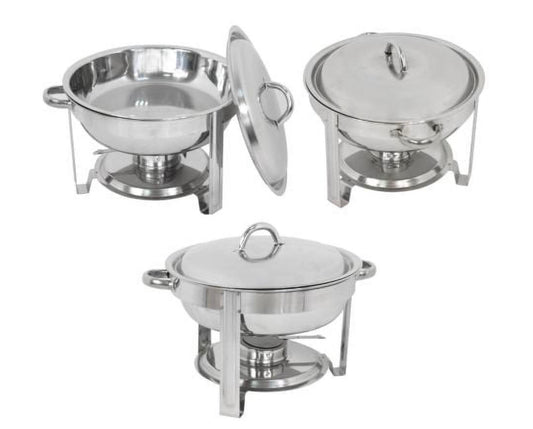 Rent Chafing Dish, Buffet Catering, Stainless Steel Food Warmer, Round