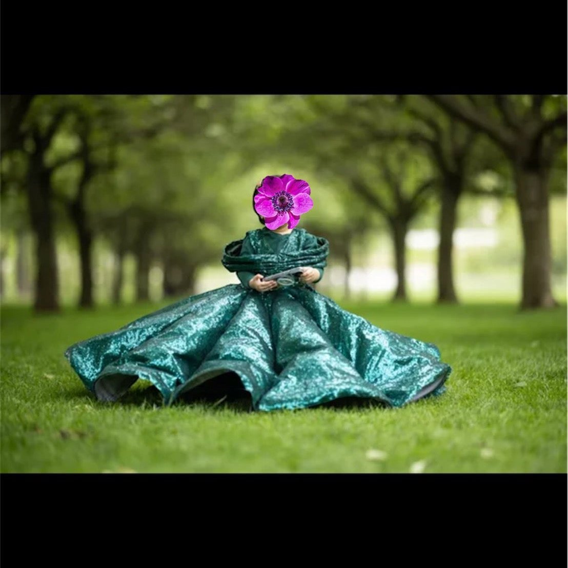 Rent Bloon Luxury BALL GOWN SEQUIN GREEN